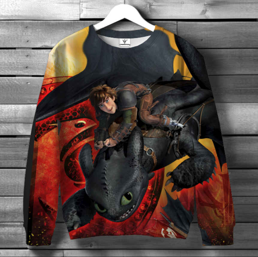 Світшот "Беззубик як приручити дракона 45" ВСІ Розміри Преміум тканина