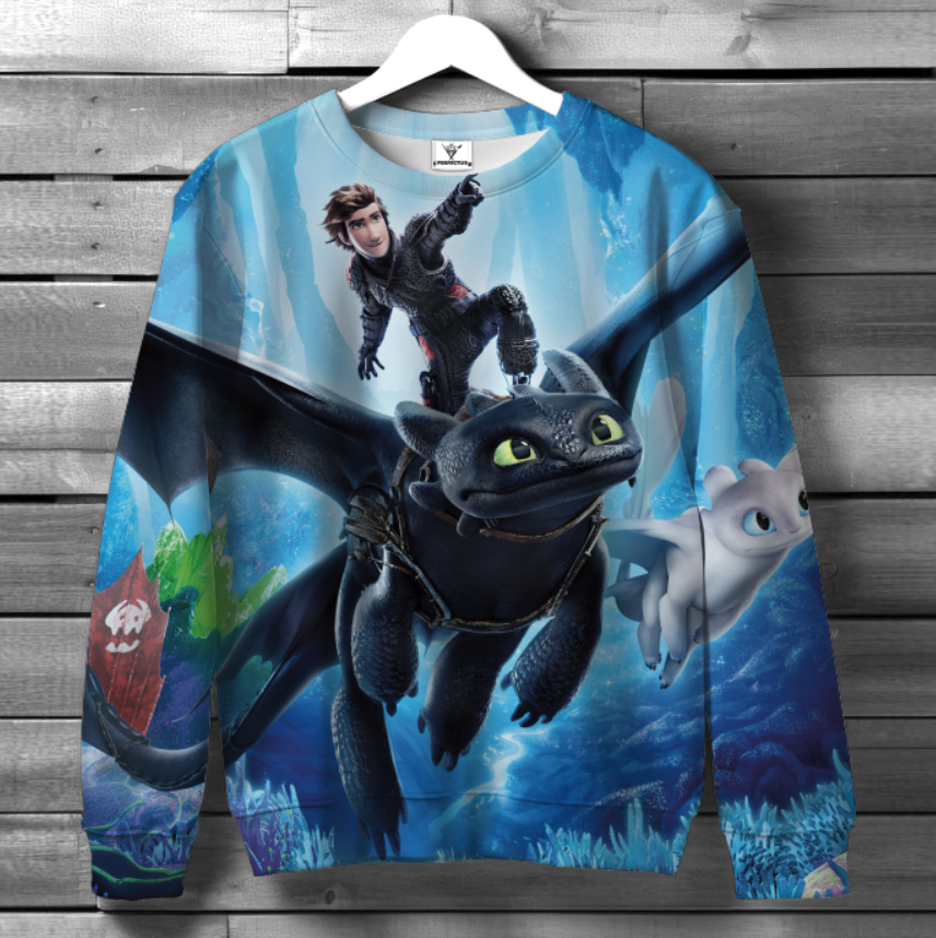 Світшот "Беззубик як приручити дракона 37" ВСІ Розміри Преміум тканина