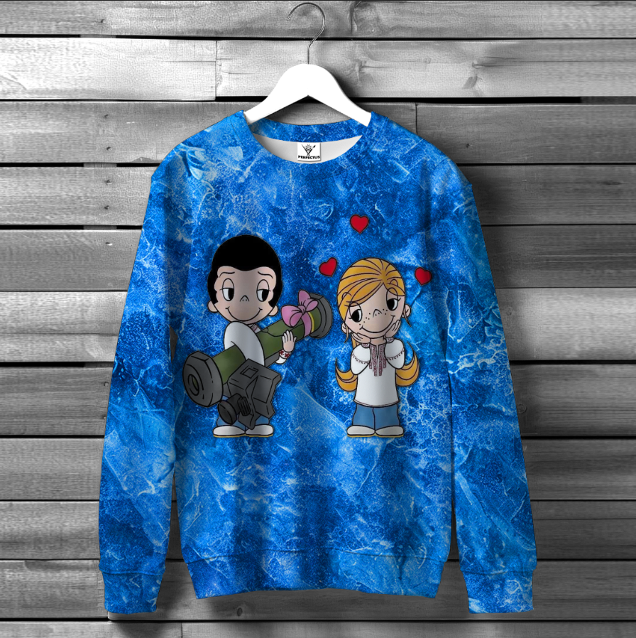 Світшот "Love is валентинка 64" ВСІ Розміри Преміум тканина