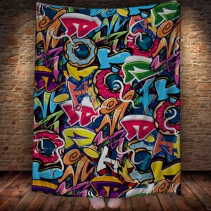 Плед Яскравий абстрактний графіті вуличне мистецтво 3 150х200 см