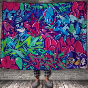 Плед Яскравий абстрактний графіті вуличне мистецтво 150х200 см