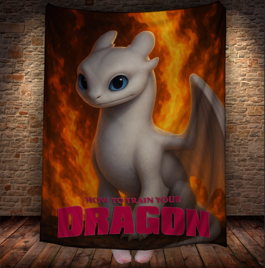 Плед Як приборкати дракона Денна Фурія мультик 150х200 см