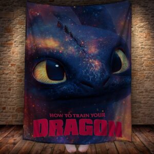 Плед Як приборкати дракона Беззубик мультик 150х200 см