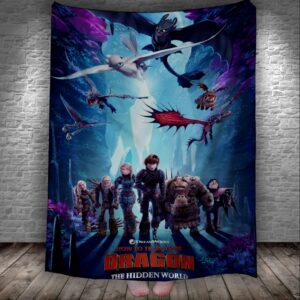 Плед Як приборкати дракона Беззубик Іккінг мультик 3 150х200 см