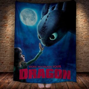 Плед Як приборкати дракона Беззубик Іккінг мультик 150х200 см