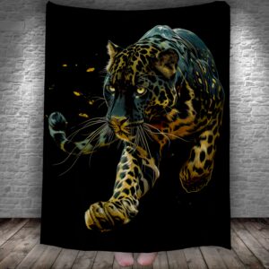 Плед Чорний ягуар пантера 150х200 см