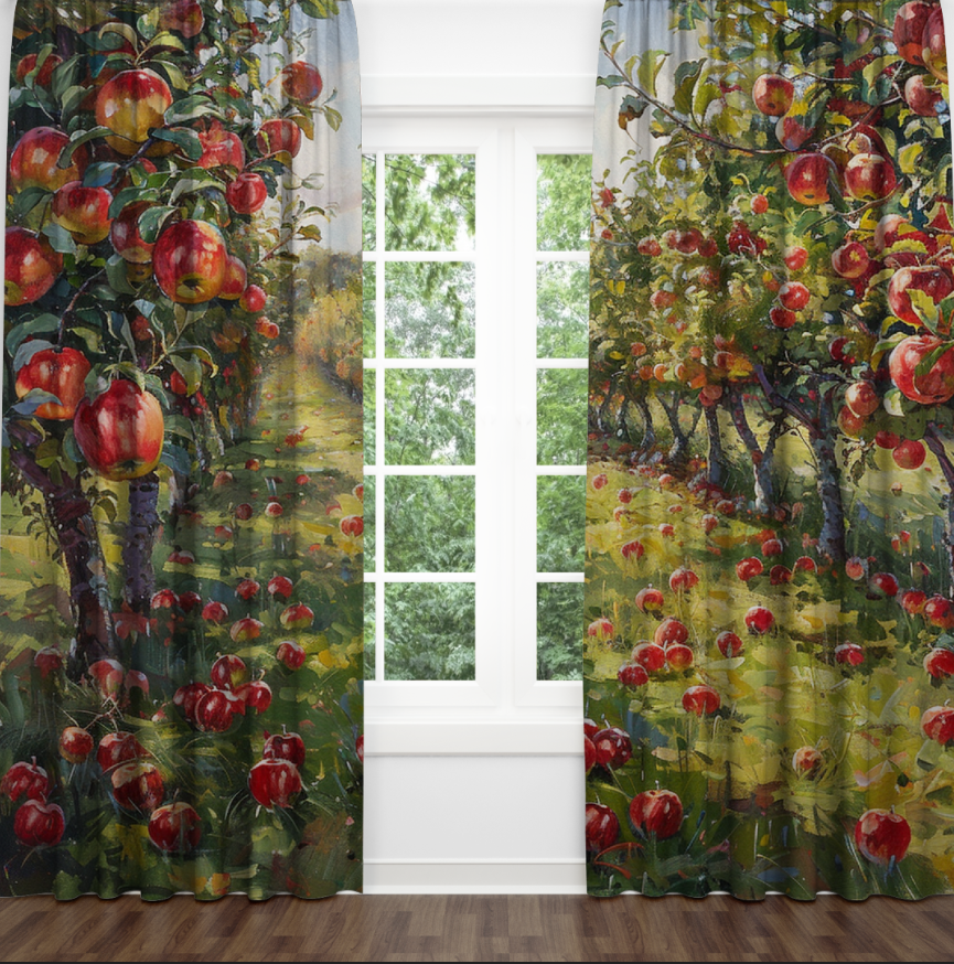 Штори Яблуневий сад Яблука Фотоштора ВСІ розміри