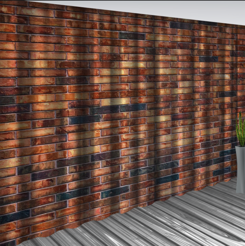 Штори Цегляна стіна 3 Фотоштора ВСІ розміри