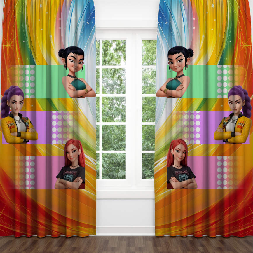 Штори Хантрікс Кейпоп Мисливиці на демонів Hantrix 43 Фотоштора ВСІ розміри