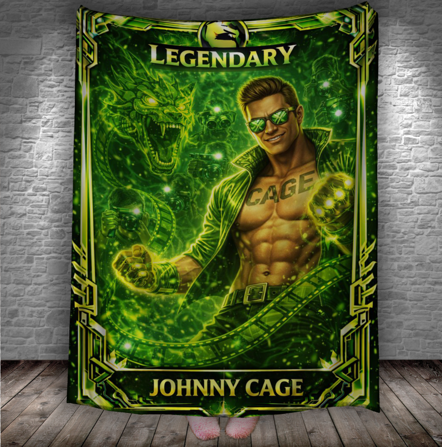 Плед Mortal Kombat Мортал Комбат Джонні Кейдж 150х200 см