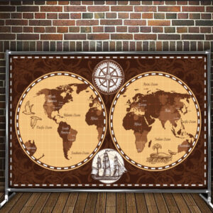 Фотозона банер pres wall Стародавня мапа світу Всі розміри