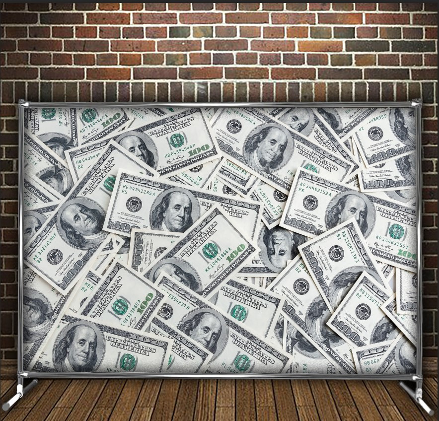 Фотозона банер pres wall Гроші долари Всі розміри