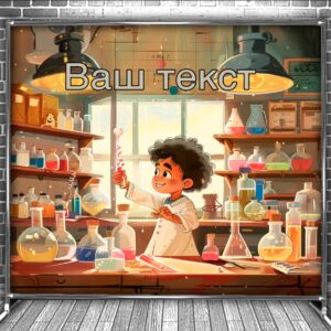 Фотозона банер press wall Для школи школярів кабінет хімії учні мульт діти 11 Всі розміри