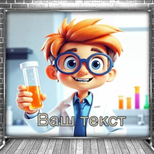 Фотозона банер press wall Для школи школярів кабінет хімії учні мульт діти 02 Всі розміри
