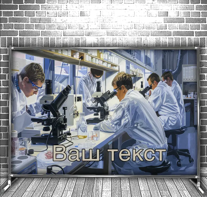 Фотозона банер press wall Для школи школярів кабінет хімії учні Всі розміри