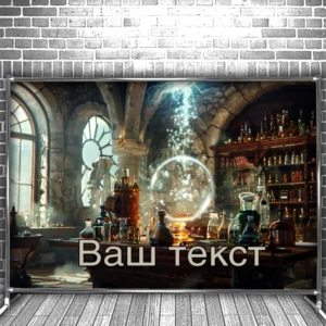 Фотозона банер press wall Для школи школярів кабінет хімії магія 3 Всі розміри