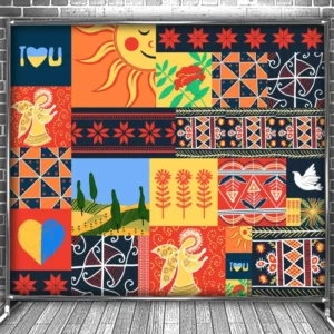 Фотозона банер press wall Вишиванка орнаменти України Всі розміри